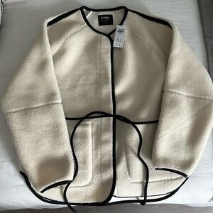 Abercrombie Sherpa Jacket with Black Trim